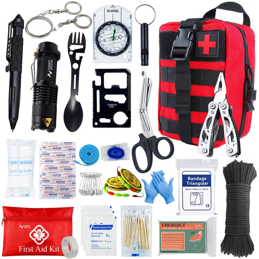 Tactical First Aid Kit Car Accessories Survival Kit Camping Equipment Medical Bag Self Defense EDC Pouch IFAK
