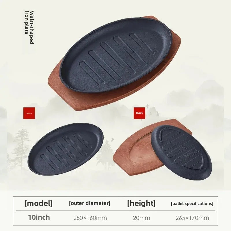 Commercial Grade Non-Stick Iron Pan for BBQ and Grilling