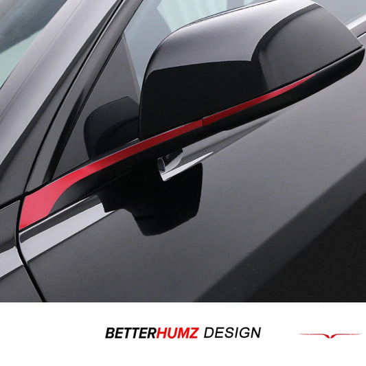 For Tesla Model 3 Highland 2024 Model Y Juniper Car Rearview Mirror Trim Strip Color Change Film Decoration Sticker Accessories
