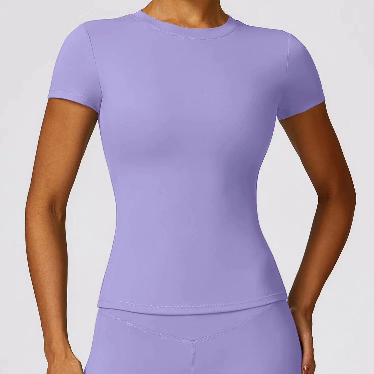 NCLAGEN Short Sleeve Women Running T Shirt Breathable Gym Top