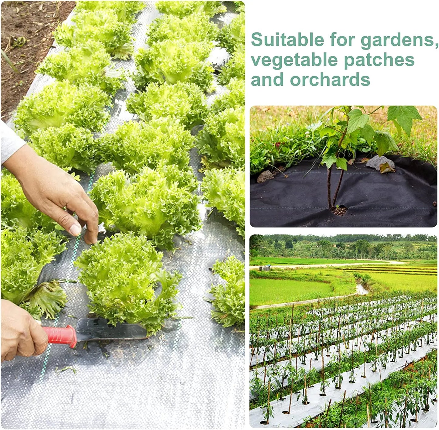 Weed Barrier Fabric Heavy Duty Woven Weed Control Fabric Non Slip Outdoor Rubber Floor Mats Polyethylene Ground Cover