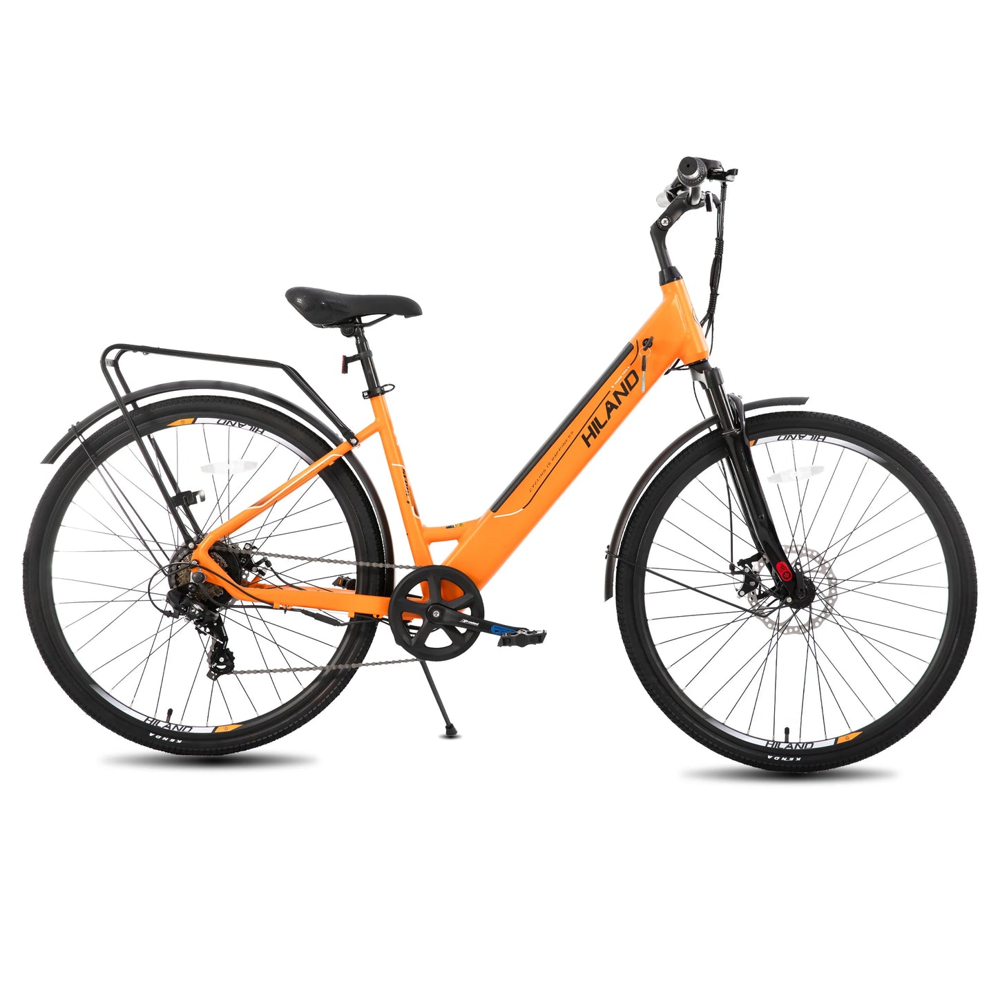 Hiland Electric Road Bike With Detachable Battery LCD