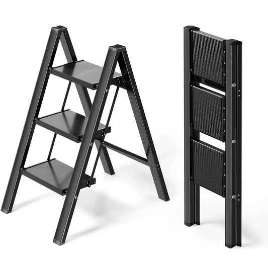 Femor Aluminum Folding Step Ladder With Anti Slip Pedal