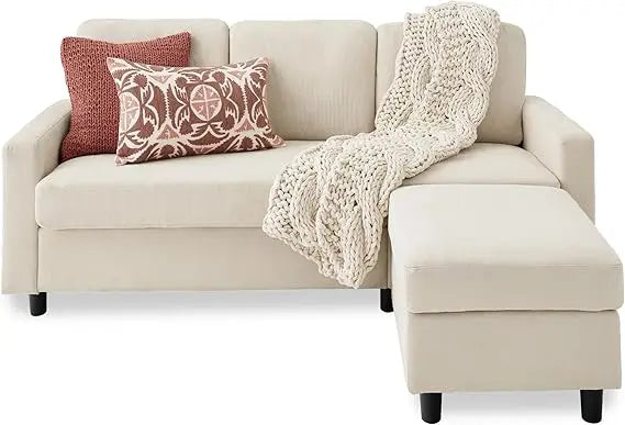 Modern Upholstered L-Shape Sectional Sofa with Chaise Lounge