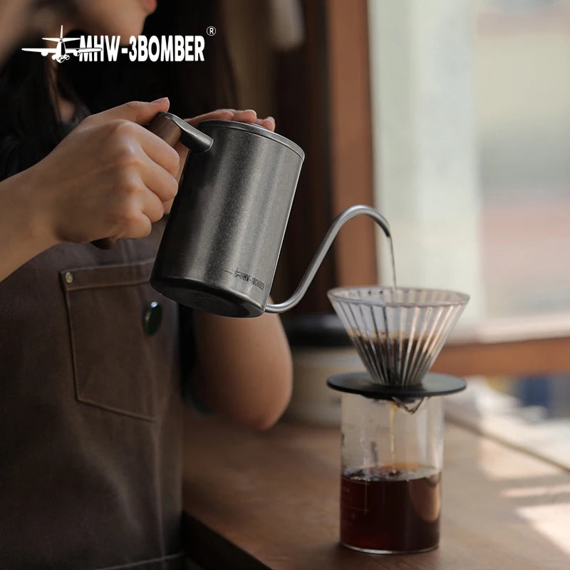 Stainless Steel Gooseneck Pour Over Coffee Kettle For Baristas