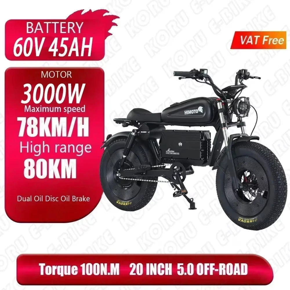 Himoto 3000W Off Road Electric Bicycle 48V 60Ah Fat Tire