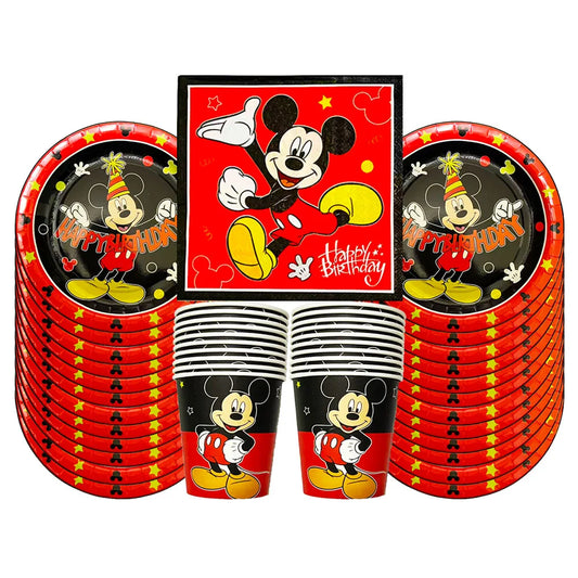 Mickey Mouse Birthday Party Supplies Set for Boys Celebrations