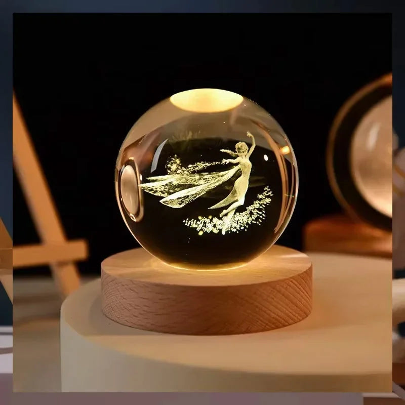 LED Night Light Saturn 3D Moon Table Lamp for Kids