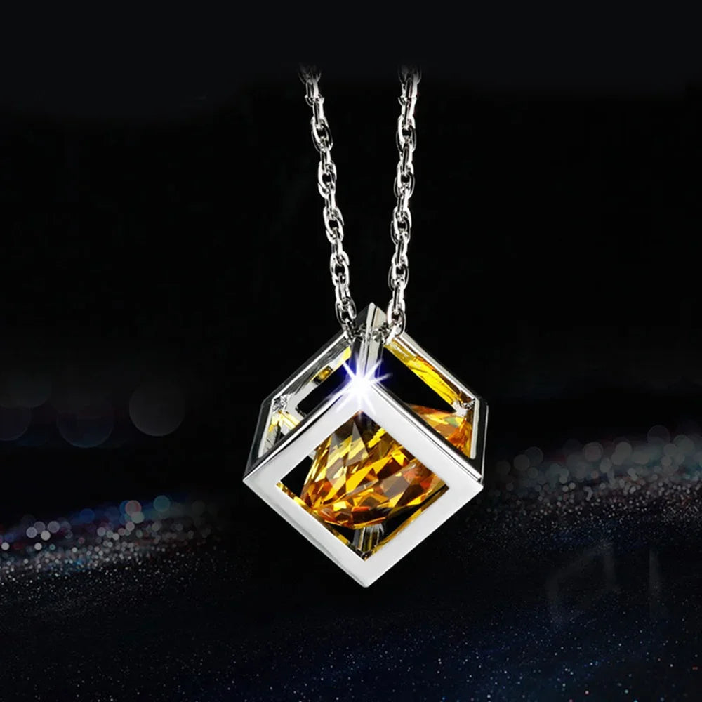 Crystal Cube Car Pendant Charm for Rear View Mirror