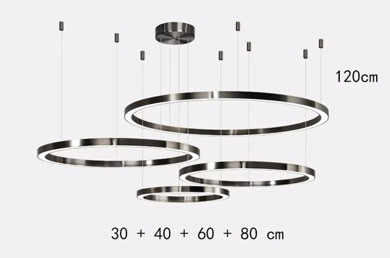 Modern Home Decor Ring LED Pendant Light for Living Room and Dining Room Chandeliers Indoor Lighting