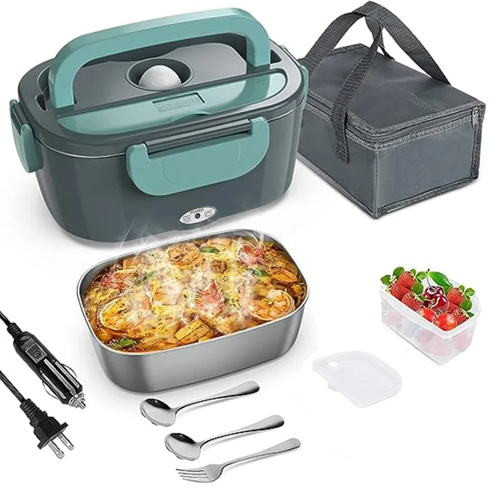 Electric Heating Lunch Box Portable Stainless Steel Food Container
