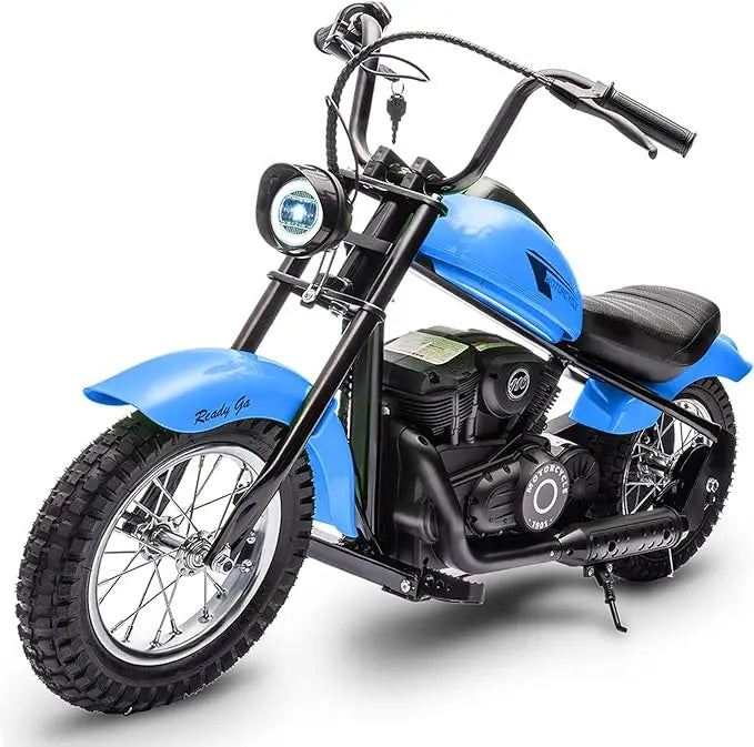 Electric Motorcycle For Kids 24V 250W Two Speed Up To 14MPH 60Min LED Lights