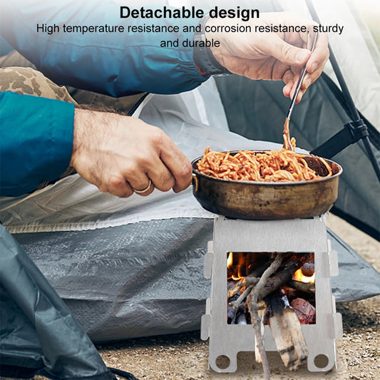 Lightweight Portable Firewood Stove For Outdoor Camping And Hiking