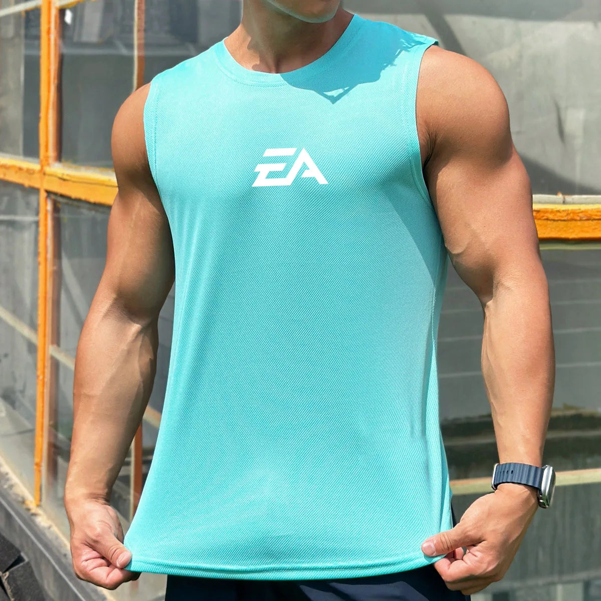 Men's Summer Quick Dry Sleeveless Sports Pullover Running Shirt