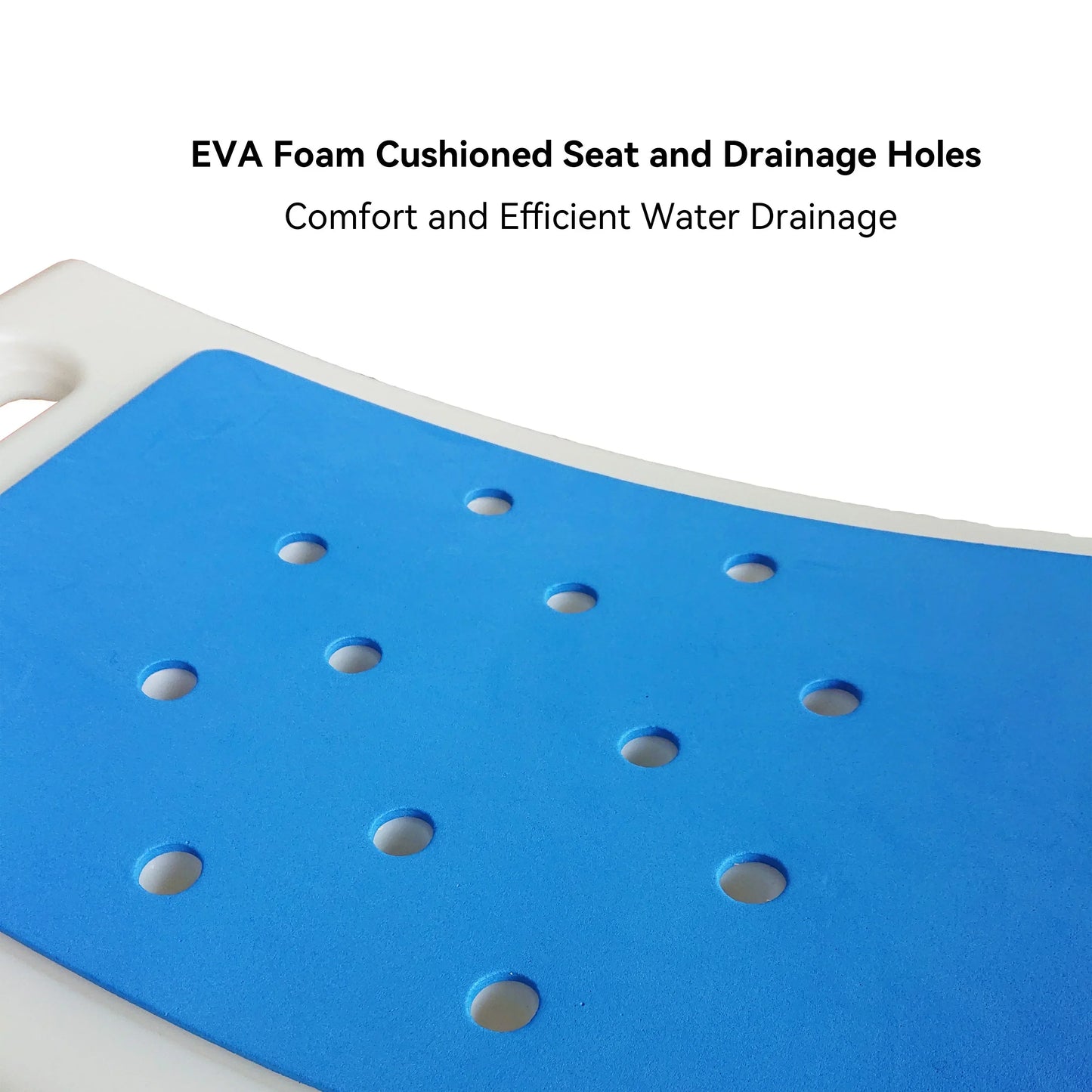 Choice Adjustable Height Shower Chair Non Slip Foam Cushion