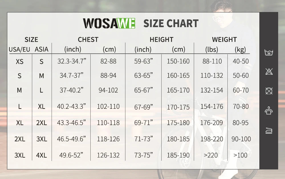 WOSAWE Windproof Winter Thermal Fleece Cycling Jacket For Men Women