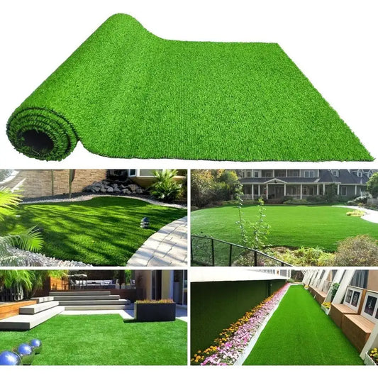 Thick Faux Grass Turf Mat for Backyard and Garden Use