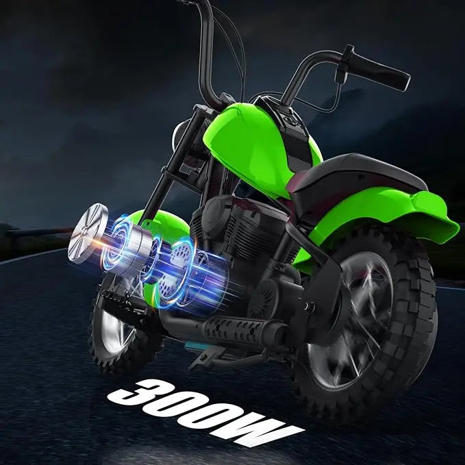 Electric Motorcycle For Kids 24V 250W Two Speed Up To 14MPH With LED Lights