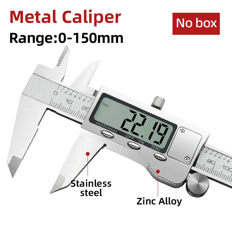 Digital Vernier Caliper Stainless Steel Measuring Tool for Woodworking
