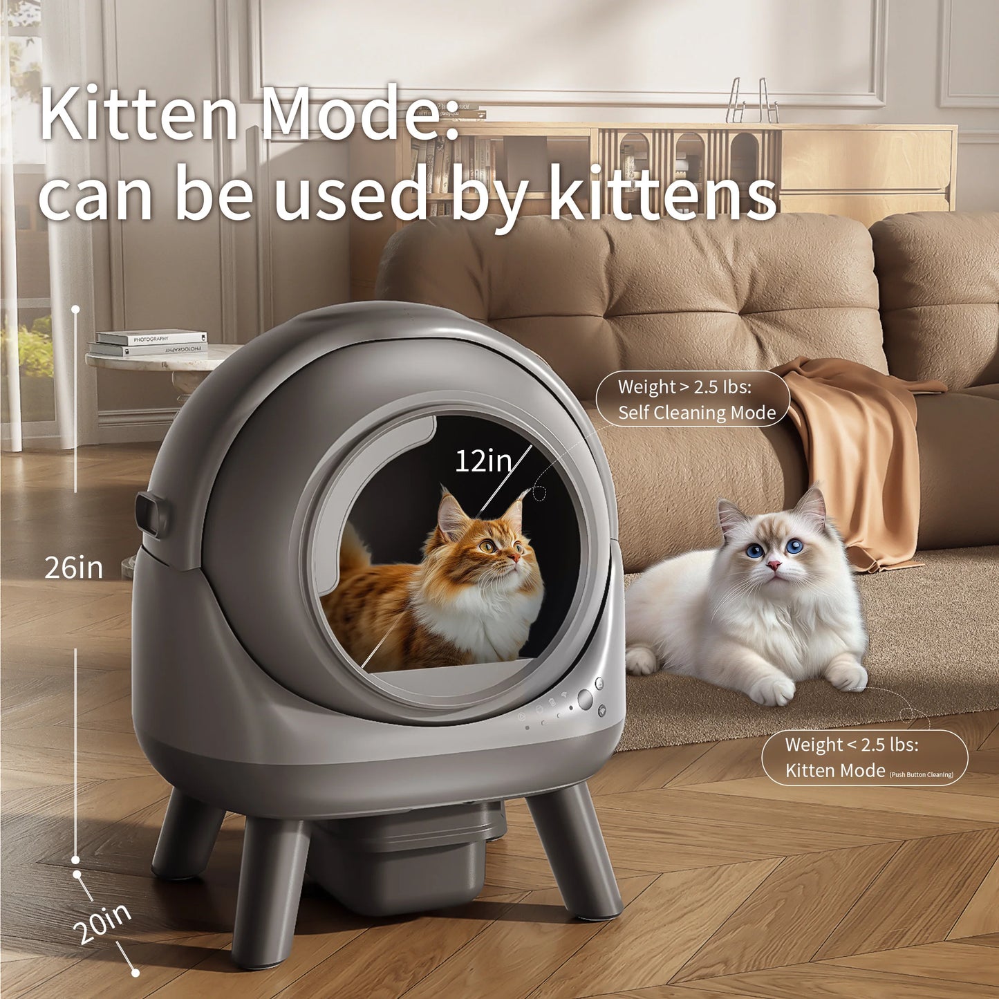 REDSASA Automatic Smart Cat Litter Box With APP Control