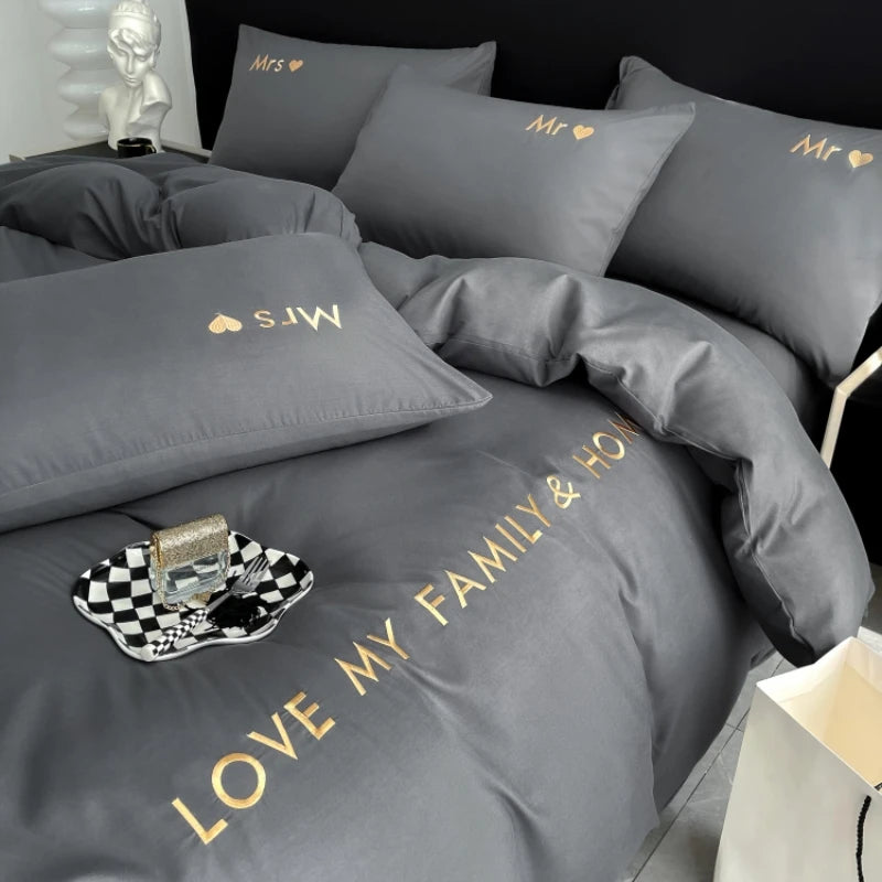 Nordic Luxury Egyptian Cotton Bedding Set for Ultimate Comfort