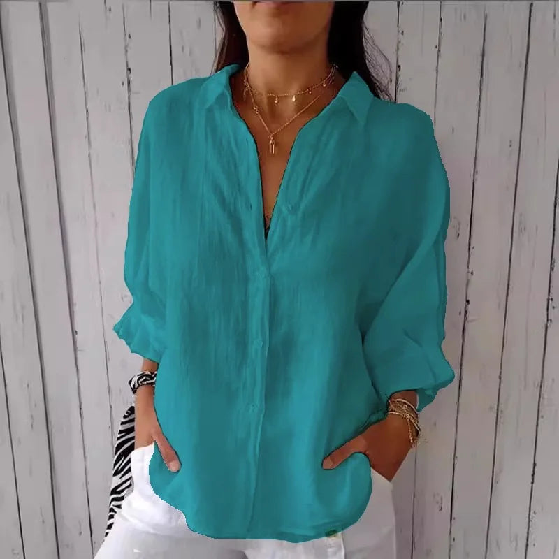 CN Guangdong Cotton Linen Womens T Shirt Loose Fit Top