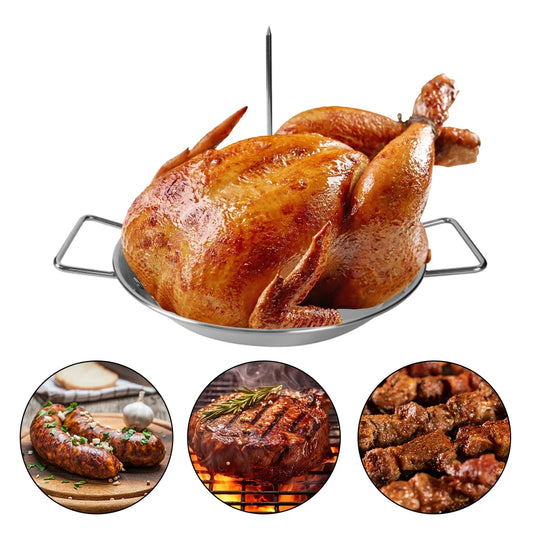 Stainless Steel Chicken Roaster Rack for Perfectly Grilled Kebabs