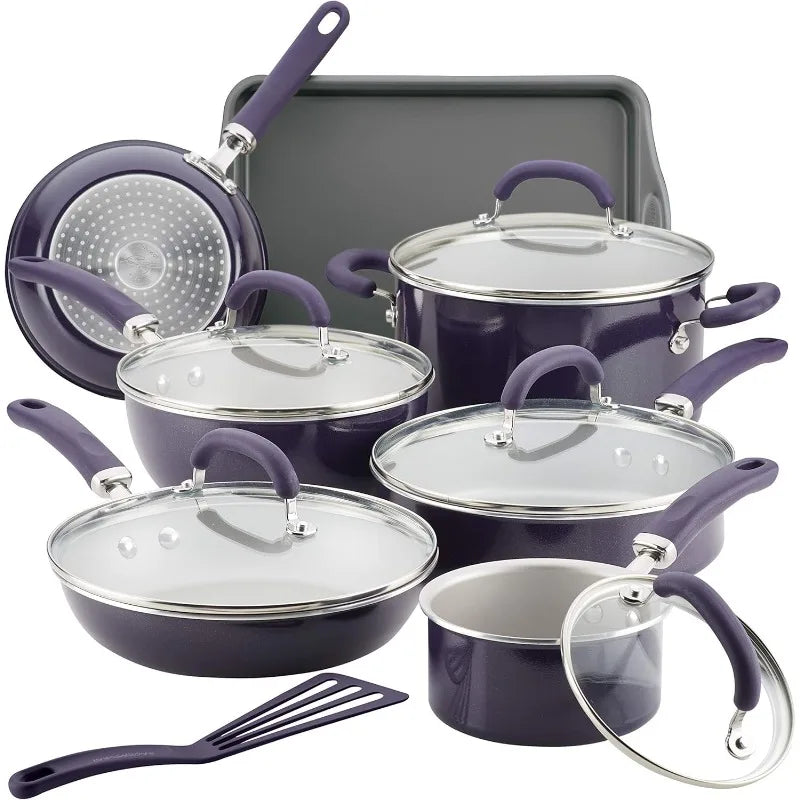 Rachael Ray Nonstick Cookware Set with PlatinumShield Technology
