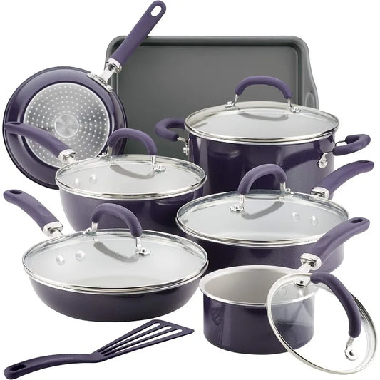 Rachael Ray Nonstick Cookware Set with PlatinumShield Technology
