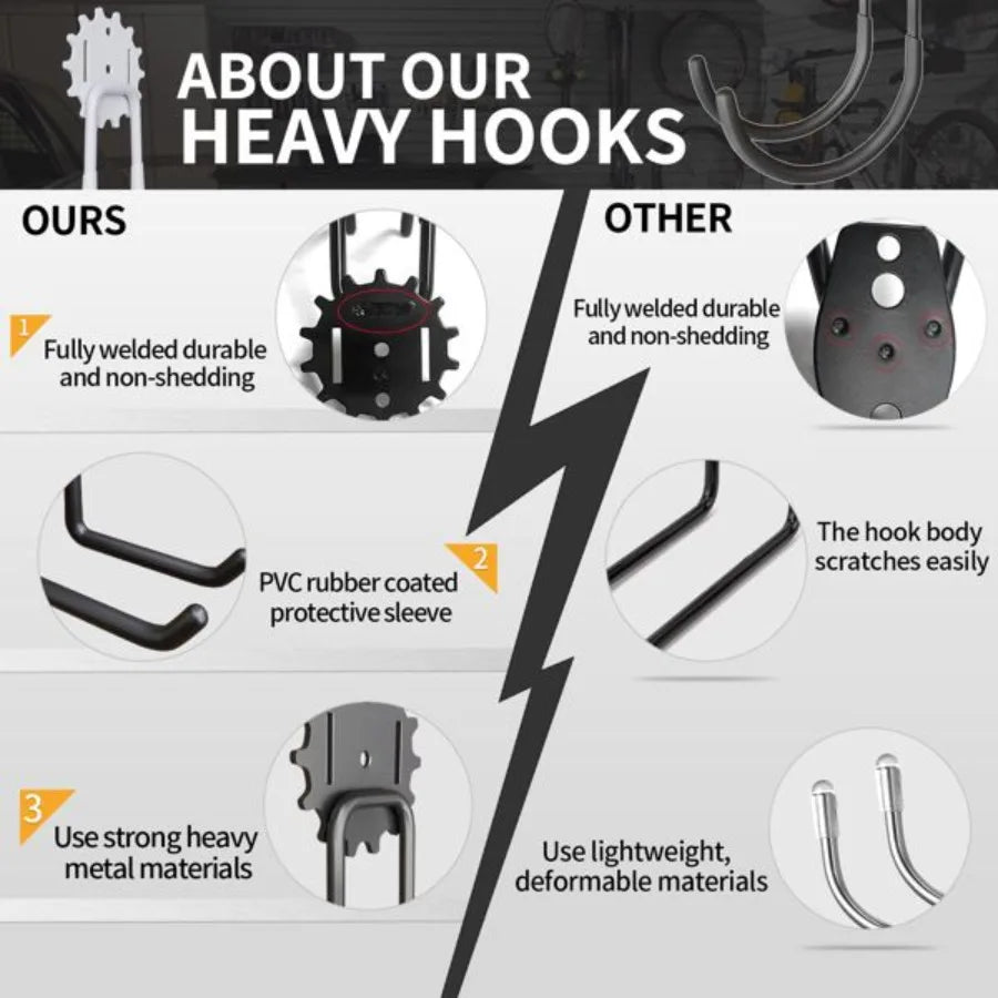 Heavy Duty Garage Hooks for Efficient Storage and Organization