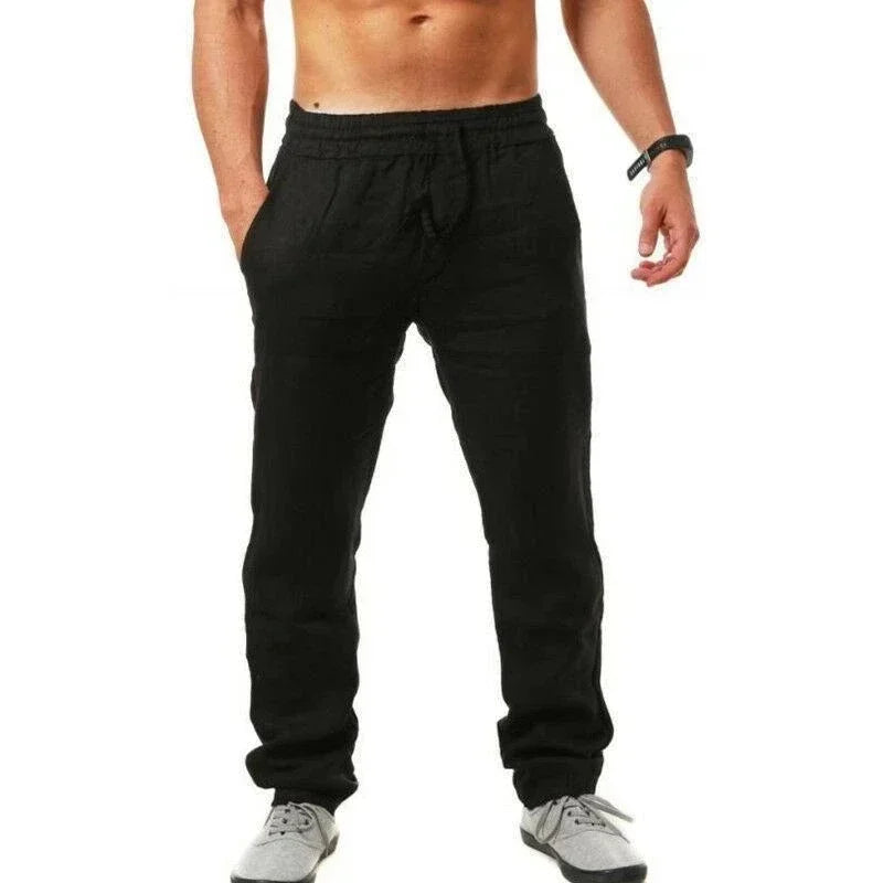 Men's Hip-Hop Wide Leg Pants with Drawstring for Summer Style