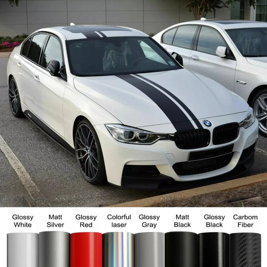 BMW 3 Series Hood Trunk Racing Stripes Vinyl Decals Kit