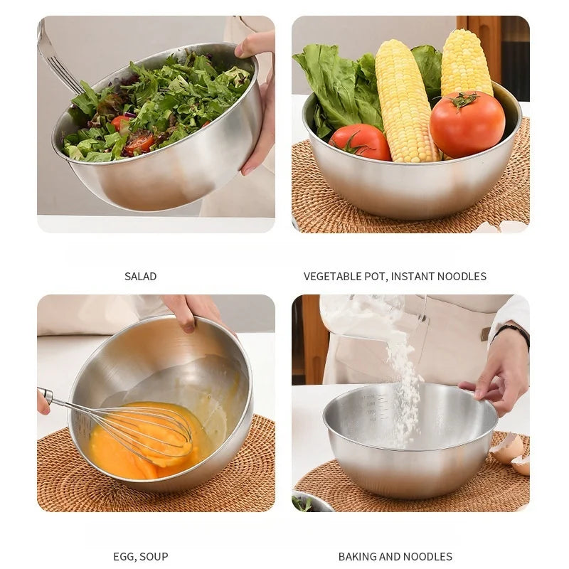 Choice Stainless Steel Ramen Bowl Single Layer Tableware