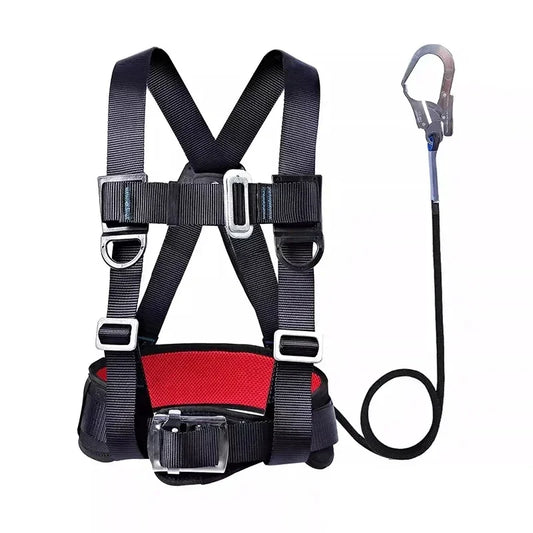 Three Point Half Body Work Safety Belt Outdoor Rock Climbing Electrician Construction Wear Resistant Safety Harness Rope Set