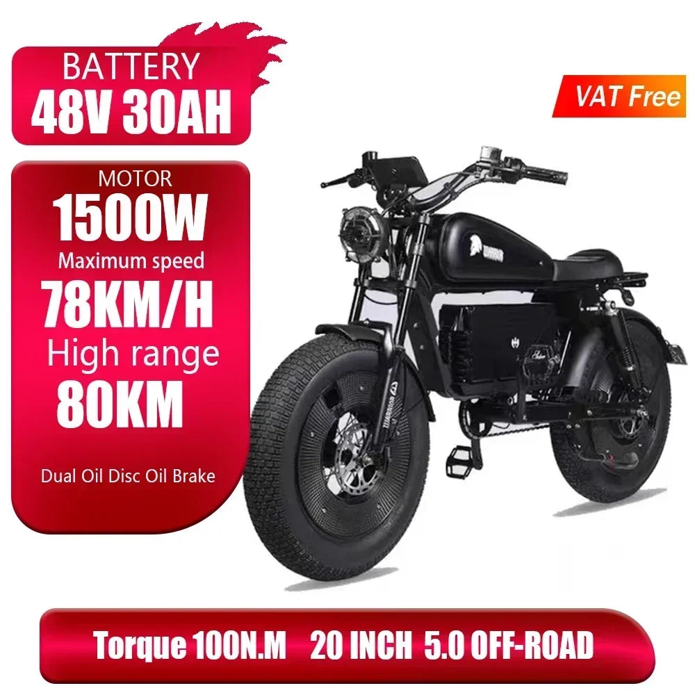 Himoto 3000W Off Road Electric Bicycle 48V 60Ah Fat Tire