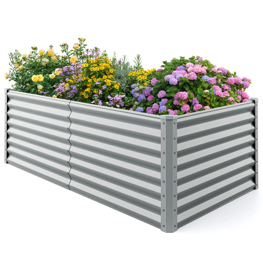 Raised Garden Bed Metal Planter Box for Herbs and Vegetables