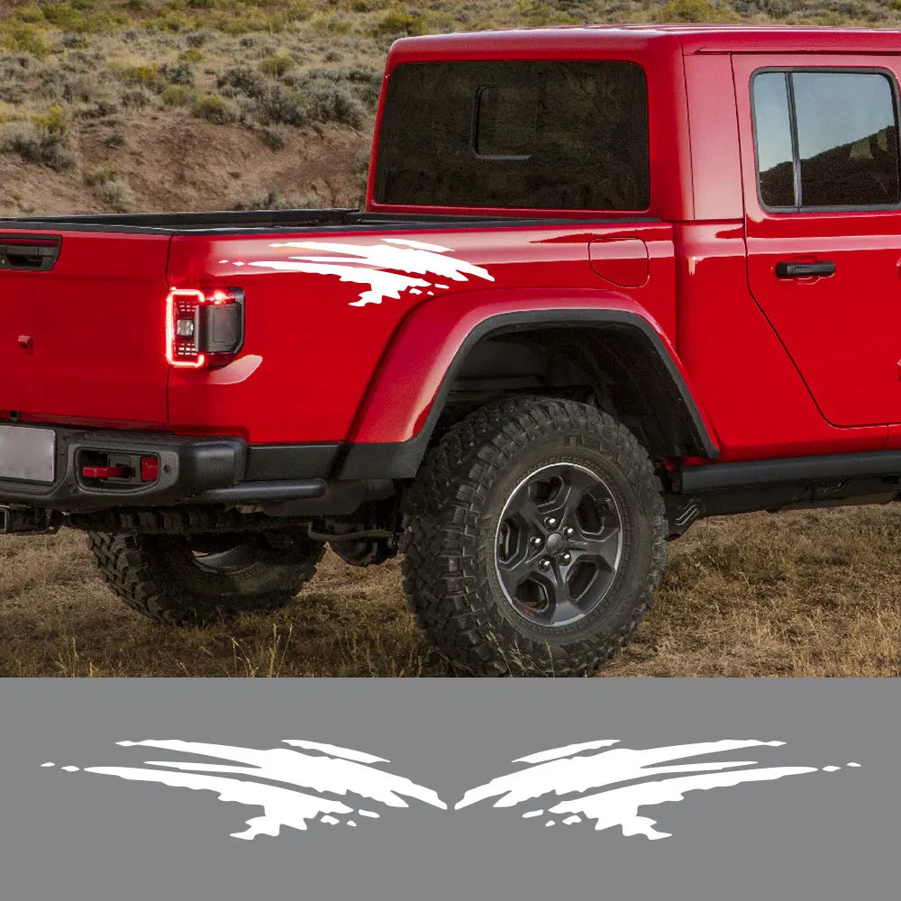 Pickup Body Side Stickers For Jeep Gladiator JT Truck Graphics Splash Style Decor Decals Vinyl Cover Auto Accessories