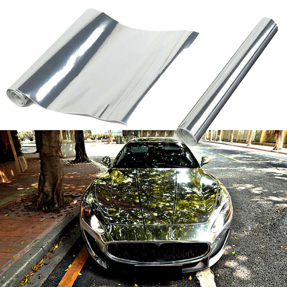 Silver Auto Car Styling Color Changing Vinyl Wrap Electro Coating Chrome Plating Mirror Decal Sheet
