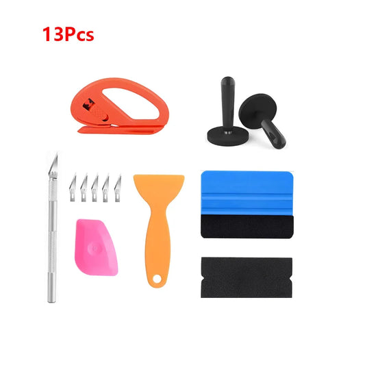 Car Vinyl Wrap Tools Automotive Film Application Kit Felt Squeegee Scraper Vinyl Knife Magnetic Holder