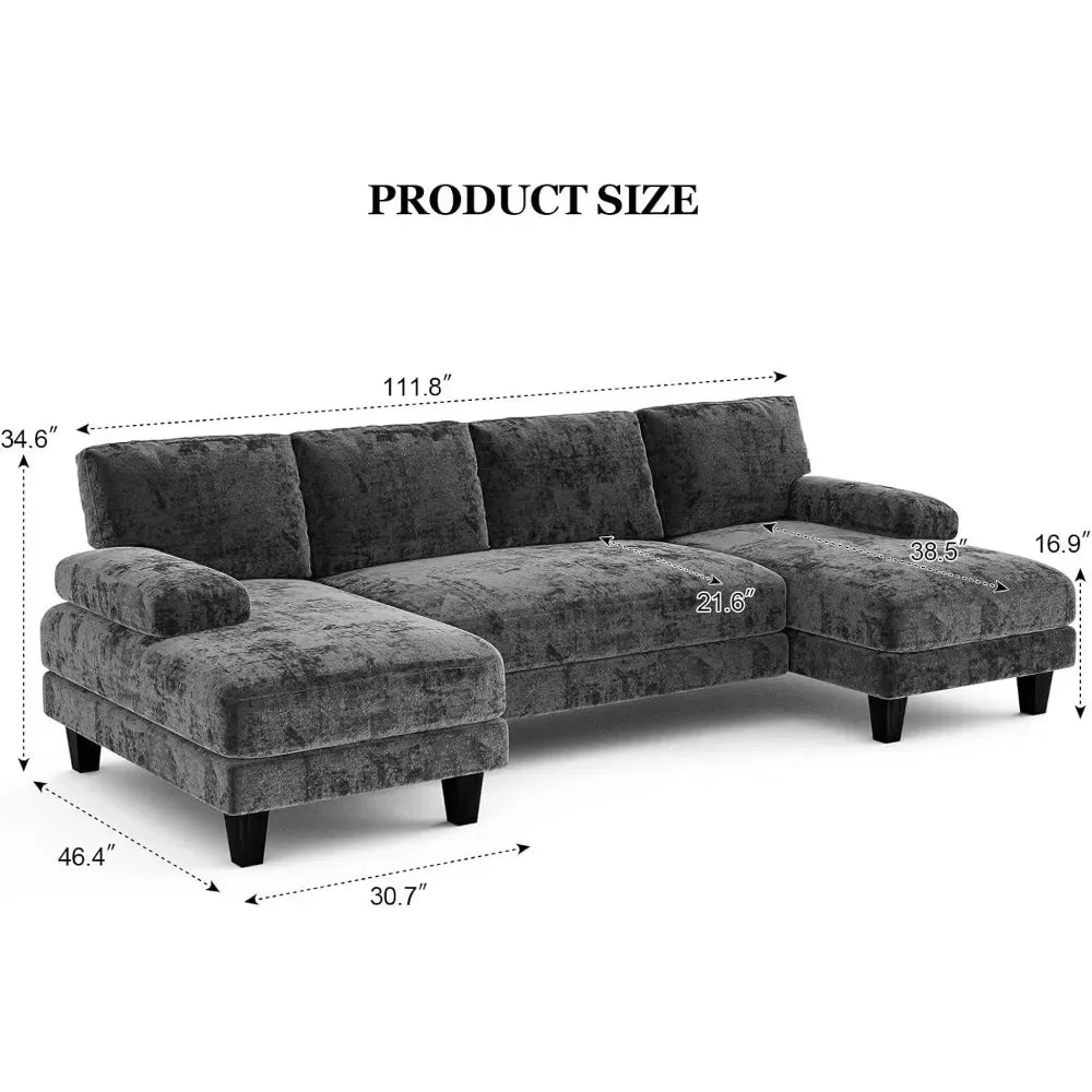 Txtin's U Shaped Sectional Sofa Living Room Couch