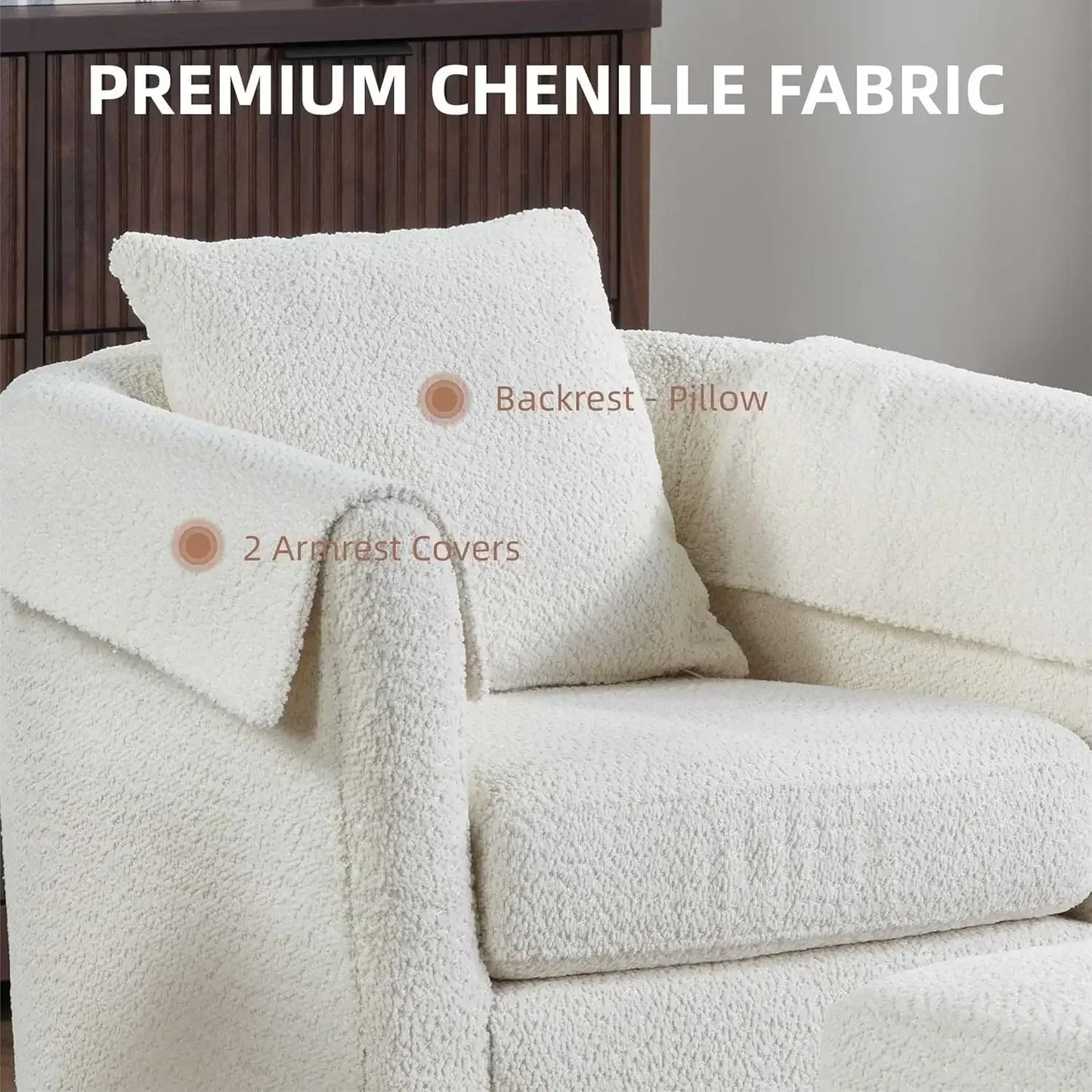 Swivel Accent Chair and Ottoman Set for Modern Living Spaces