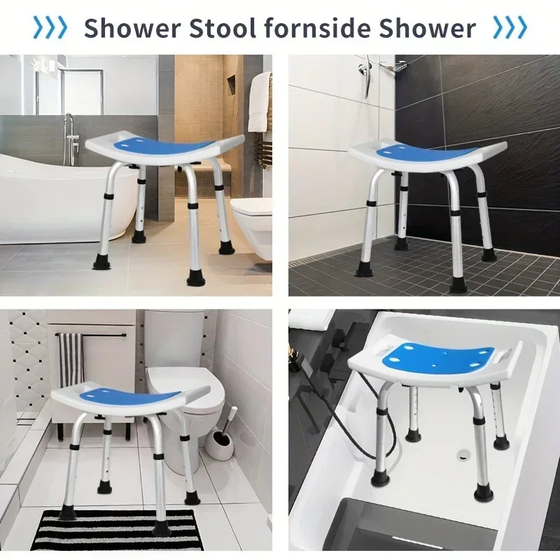 Choice Adjustable Height Shower Chair Non Slip Foam Cushion