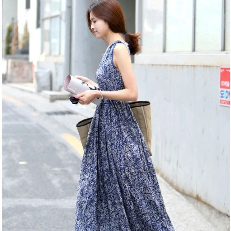 Casual Summer Bohemian Maxi Dress for Women