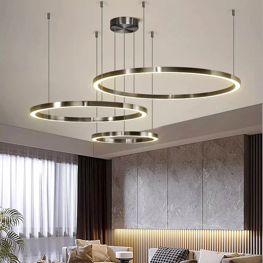 Modern Home Decor Ring LED Pendant Light for Living Room and Dining Room Chandeliers Indoor Lighting