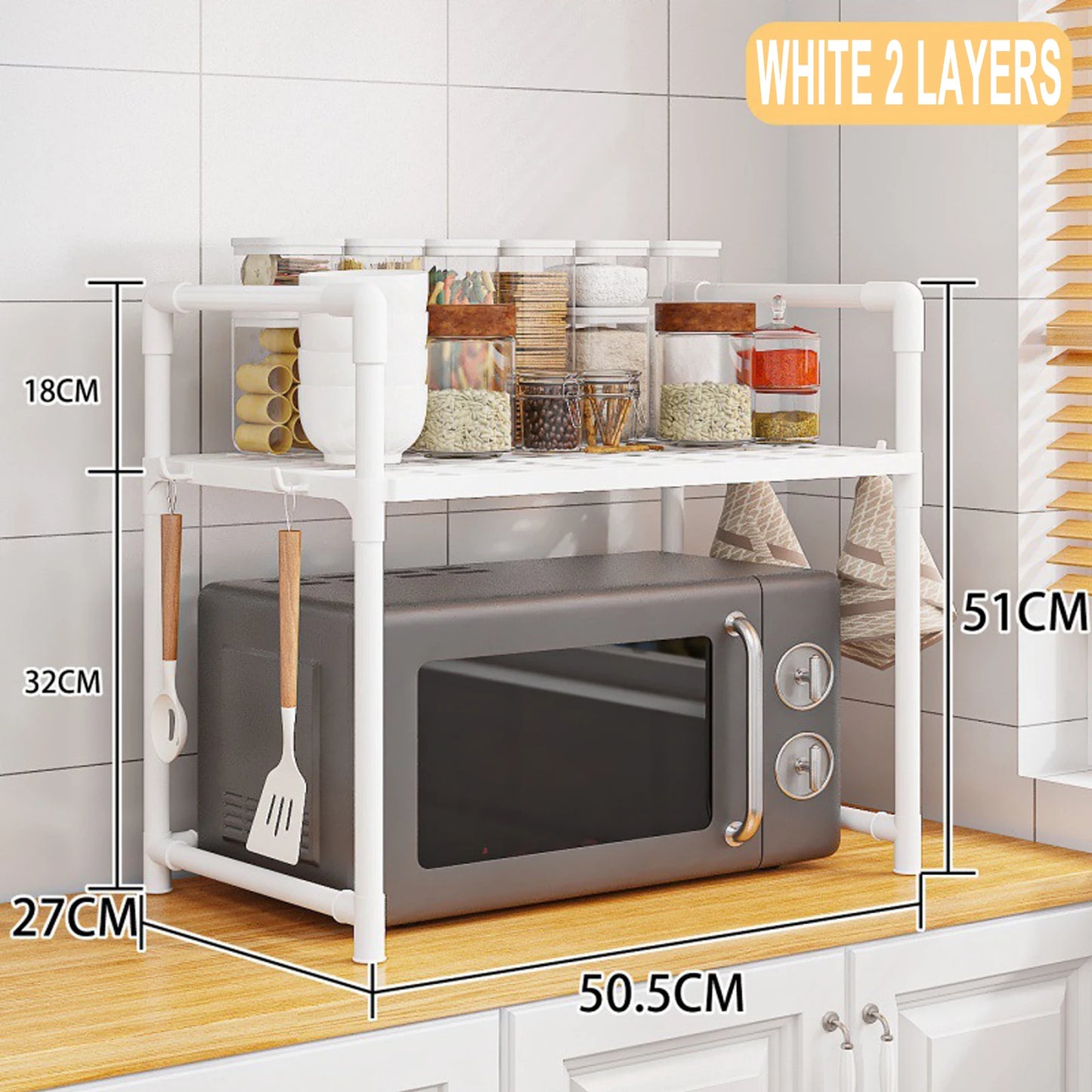 Microwave Shelf Kitchen Storage Rack Multi Layer Organizer