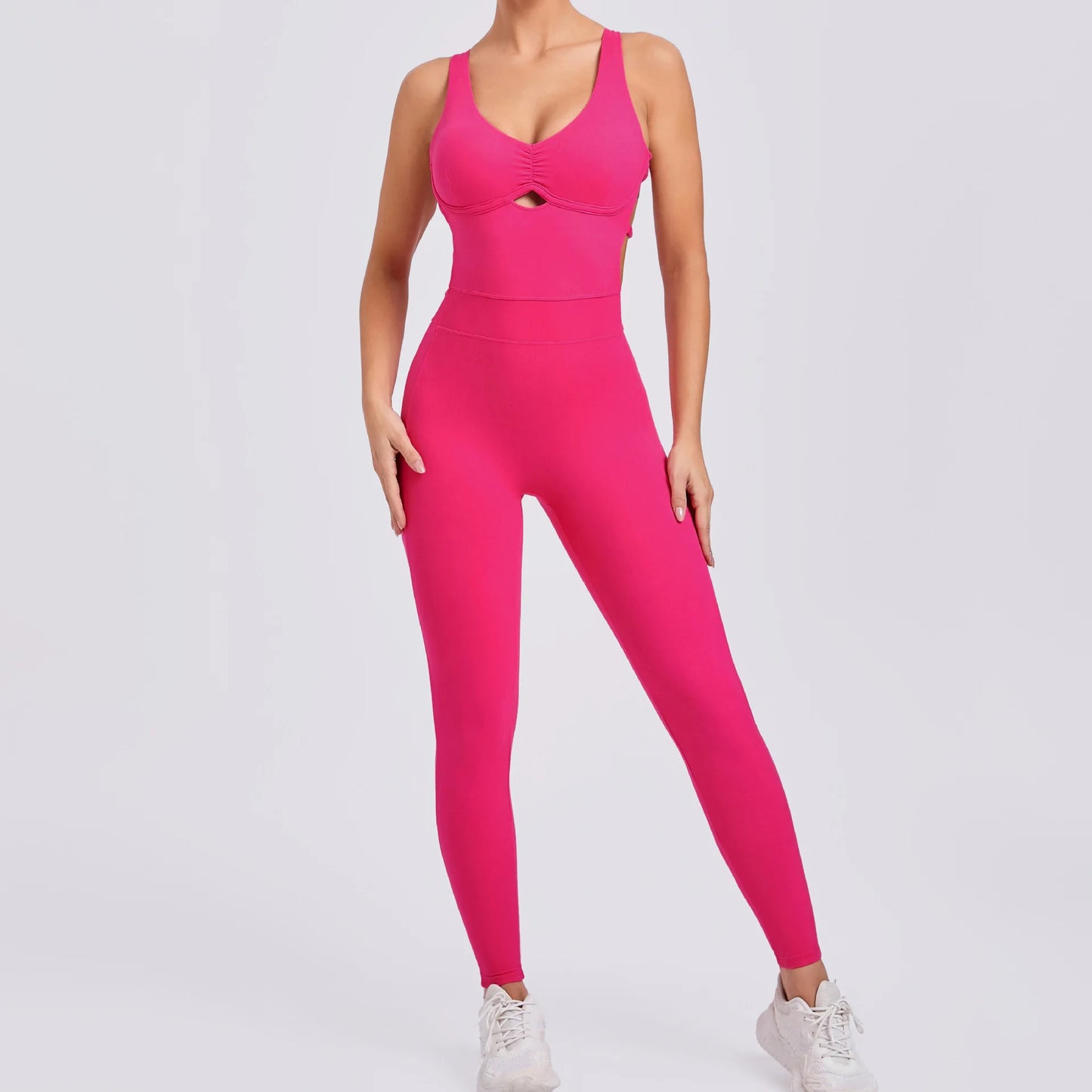 Women Adjustable Yoga Jumpsuit Fitness Workout Active Outfit