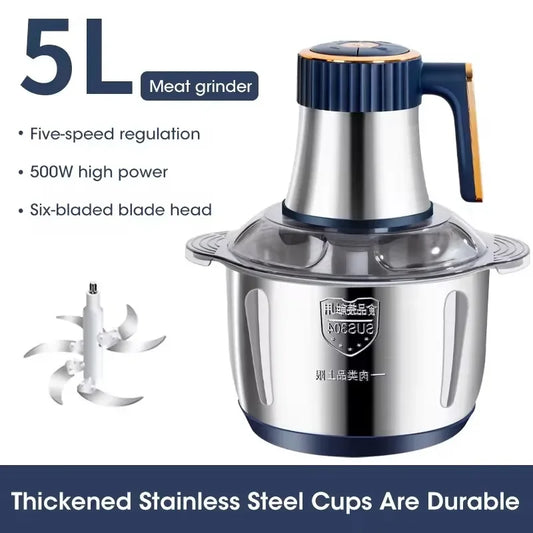 Stainless Steel Electric Meat Grinder And Vegetable Slicer Processor