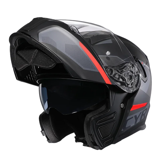 CYRIL Dual Visor Modular Motorcycle Helmet DOT Approved