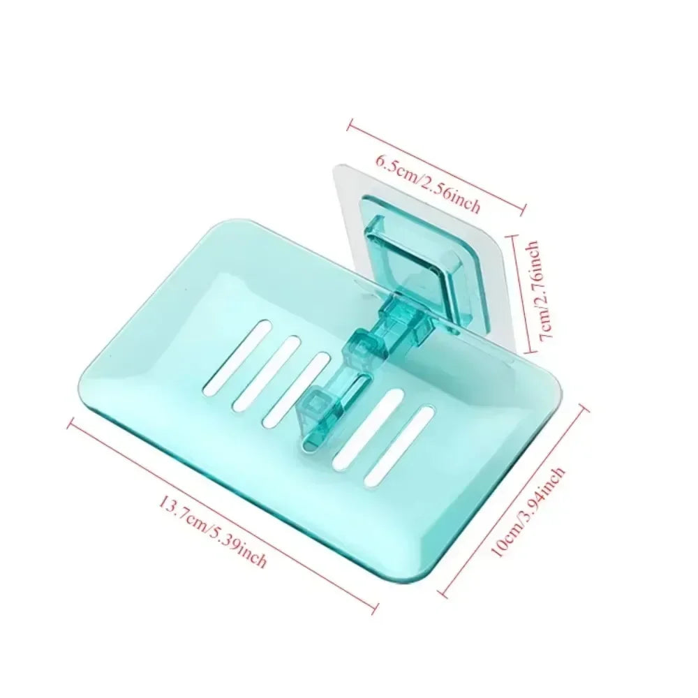 No Drilling Wall Mounted Double Layer Soap Holder Rack