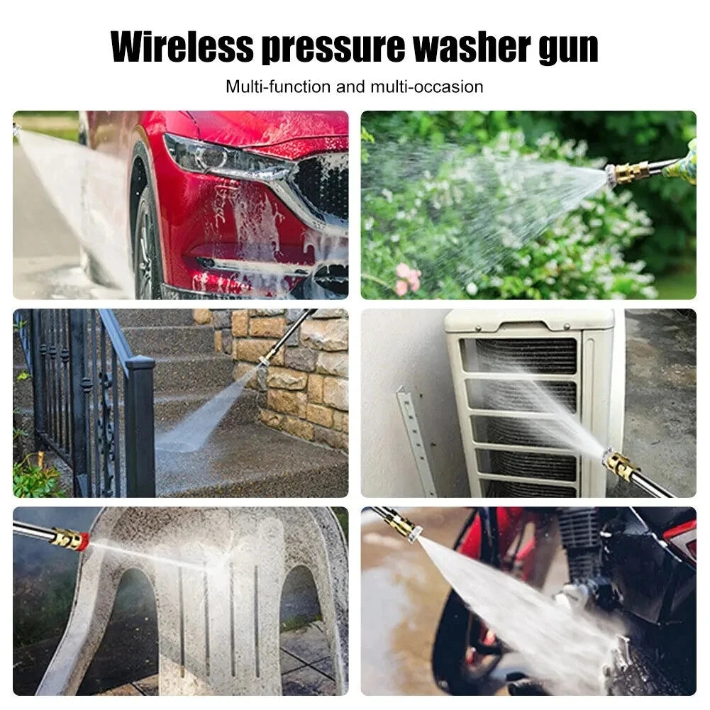 Wireless High Pressure Car Wash Water Gun for Efficient Cleaning